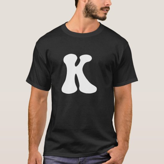 Letter K Capital Alphabet Team Groups Costume Matc Tシャツ (正面)