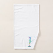 Letter K Monogram Initial Bath Gift Set バスタオルセット (ハンドタオル)