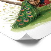 Letter K Peacock Fairy Poster - Elegant Art ポスター (角)