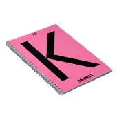 Letter K pink ノートブック (右側)