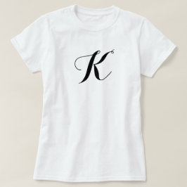 Letter K T-shirt, Kロゴユニフォームスタイリッシュ, Tシャツ