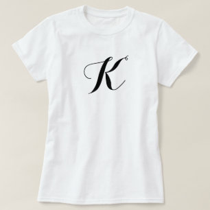 Letter K T-shirt, Kロゴユニフォームスタイリッシュ, Tシャツ