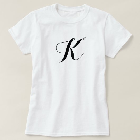Letter K T-shirt, Kロゴユニフォームスタイリッシュ, Tシャツ (デザイン正面)