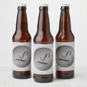 "Letter L"モノグラム ビールラベル (ボトル)