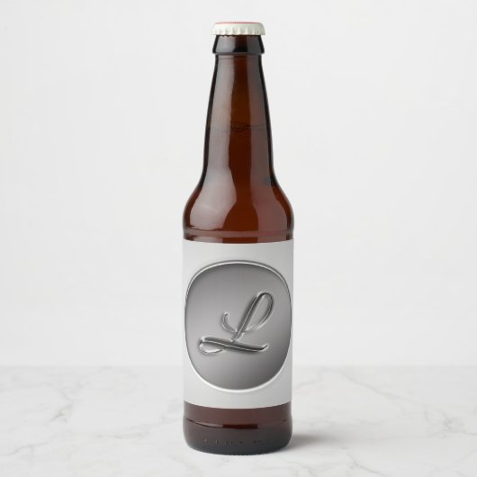 "Letter L"モノグラム ビールラベル (正面)