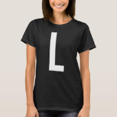 LETTER L ALPHABET MONOGRAM INITIAL Tシャツ (正面)