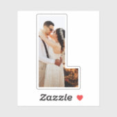 Letter L Alphabet & Photo Custom-Cut Vinyl Sticker シール (シート)