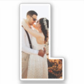 Letter L Alphabet & Photo Custom-Cut Vinyl Sticker シール (正面)