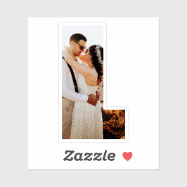 Letter L Alphabet & Photo Custom-Cut Vinyl Sticker シール