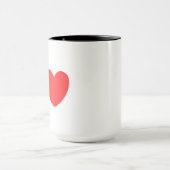 Letter L Heart - Valentine Initial Love Design マグカップ (中央)