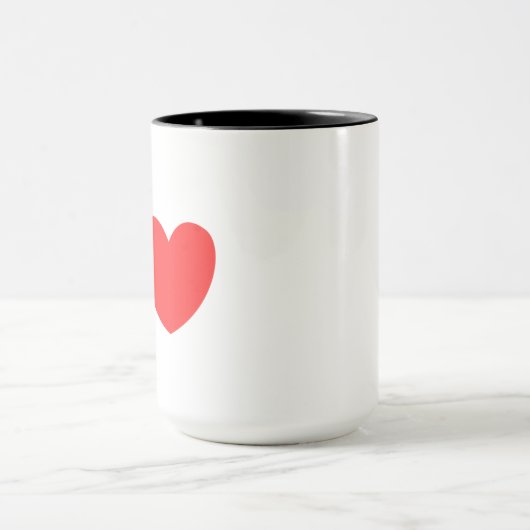 Letter L Heart - Valentine Initial Love Design マグカップ (中央)