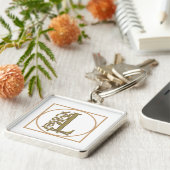 LETTER L MONOGRAM美しい結婚ホームギフト キーホルダー (側面)