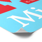 Letter Mマジシャン魔法バニーキッズルームデコール ポスター (角)