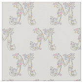 Letter Mモノグラム加飾文字カスタム布 ファブリック (クローズアップ)