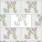 Letter Mモノグラム加飾文字カスタム布 ファブリック (タイル)