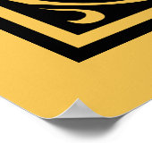 Letter M中世モノグラムヴィンテージイニシャル ポスター (角)