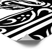 Letter M中世モノグラムヴィンテージイニシャル ポスター (角)