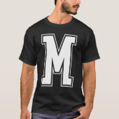 Letter M Capital Alphabet Initial Cheerleading Mon Tシャツ (正面)