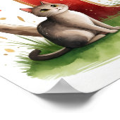 Letter M Cat Fairy Poster Feline Pet Alphabet Art ポスター (角)