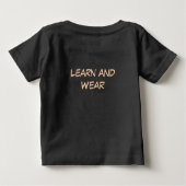 Letter M Monkey 教育キッズTシャツ | 大文字 ベビーTシャツ (裏面)