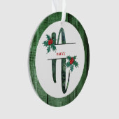 *~* Letter N 素朴 Christmas PHOTO Wood AP44 オーナメント (正面)