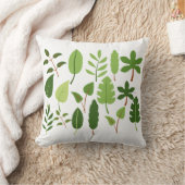 Letter Nature Green Design | Botanical Alphabet クッション (ブランケット)