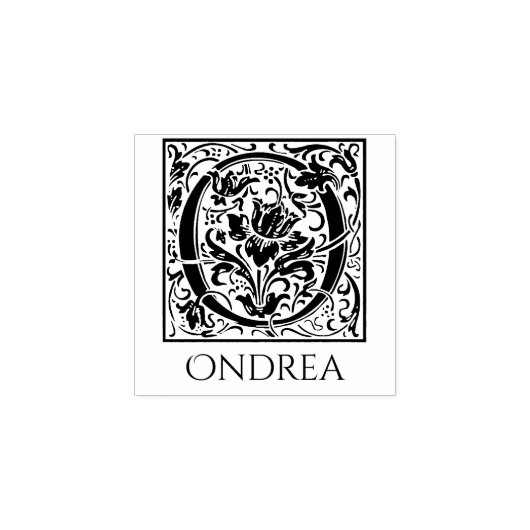 Letter Oヴィンテージ名の最初の文字 ラバースタンプ (インプリント)