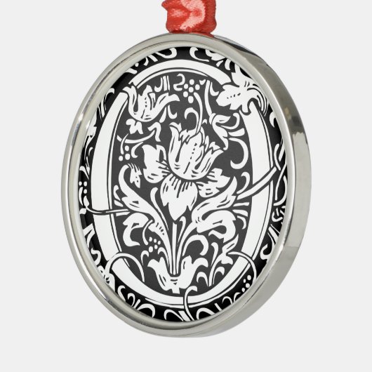 Letter O中世モノグラムヴィンテージイニシャル メタルオーナメント (左)