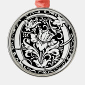 Letter O中世モノグラムヴィンテージイニシャル メタルオーナメント (正面)
