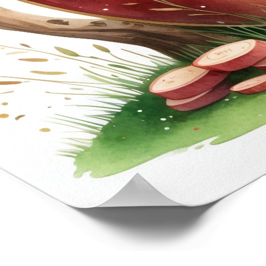 Letter O Cherry Blossom Fairy Art Poster Alphabet ポスター (角)