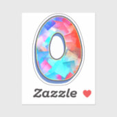 Letter O -  Color Mix シール (シート)
