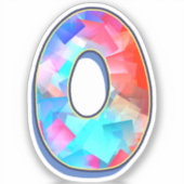 Letter O - Color Mix シール (正面)