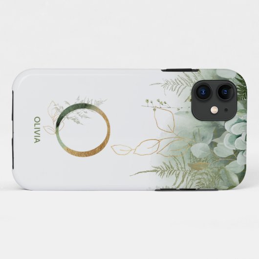 Letter O Fern & Succulent Case-Mate iPhoneケース iPhone 11 ケース (裏面(横))