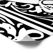 Letter O Medieval Monogram Vintage Initial ポスター (角)