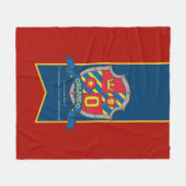 Letter O Orlando名前をカスタムするとは紋章 フリースブランケット (正面(横))