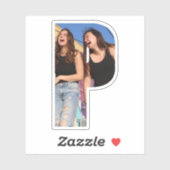 Letter P Alphabet & Photo Custom-Cut Vinyl Sticker シール (シート)