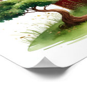 Letter P Bonsai Tree Fairy Poster Japanese Garden ポスター (角)