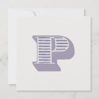 Letter "P" Monogram 招待状