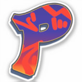 Letter P -  Night Sky シール (正面)