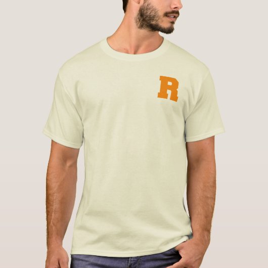 Letter Pride R Orange.png Tシャツ (正面)