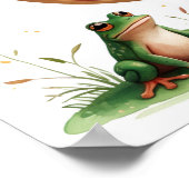 Letter Q Frog Fairy Poster - Chinese Alphabet Art ポスター (角)