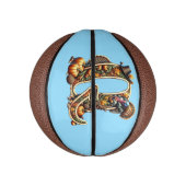 Letter Q Thanksgiving style turkey  ミニバスケットボール (縦)