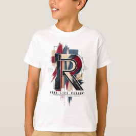 Letter R – モダンでミニマルなタイポグラフィデザイン Tシャツ