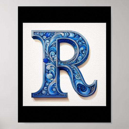 Letter R -2 – ステッカー ポスター (正面)