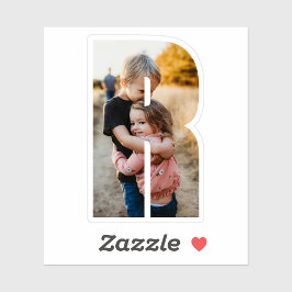 Letter R Alphabet & Photo Custom-Cut Vinyl Sticker シール