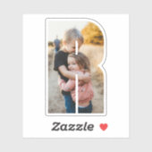 Letter R Alphabet & Photo Custom-Cut Vinyl Sticker シール (シート)