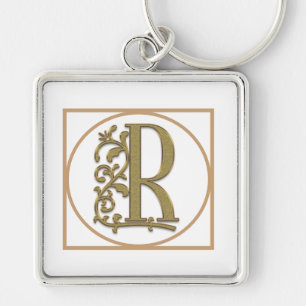 LETTER R MONOGRAM美しい結婚ホームギフト キーホルダー