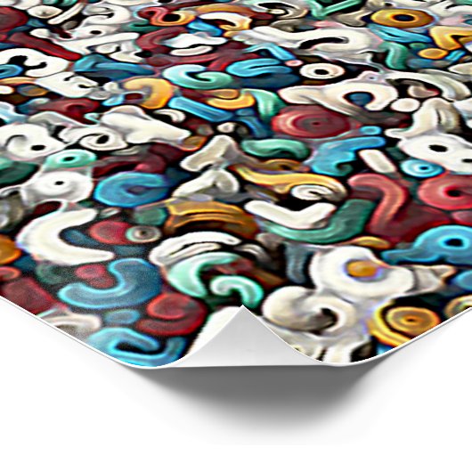 LETTER R STEREOGRAM 20"x20", Semi-Gloss, No Frame ポスター (コーナー)