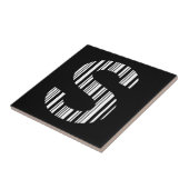 LETTER Sバーコード最初のイニシャルバーコードパターン タイル (側面)