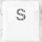 LETTER Sバーコード最初のイニシャルバーコードパターン 長方形シール (バッグ)